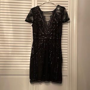 Vijiv cocktail dress. Deep v back. Size M.